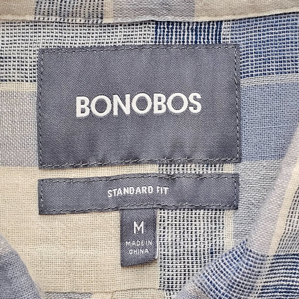 Bonobos Linen Blend Standard Fit Button Down M - image 4